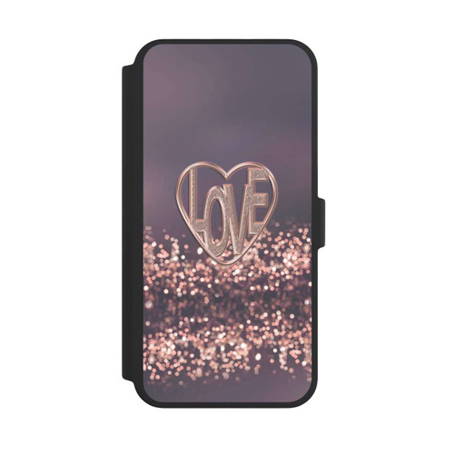 Apple iPhone 16 Pro Max NIVOflip LOVE Glitzerrosa