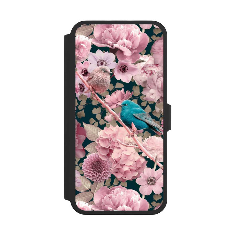 iPhone 16 Pro Max NIVOflip Sparrows in Pink Flower Pattern