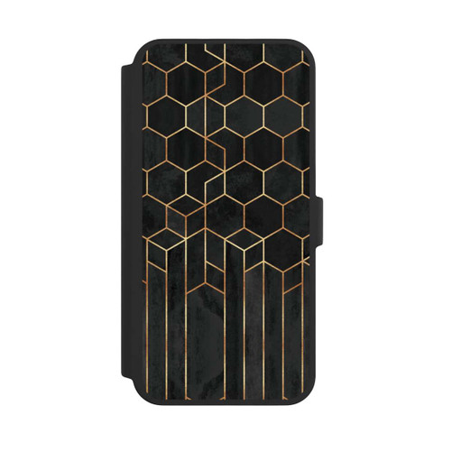 Apple iPhone 16 Pro Max NIVOflip Schwarze Sechsecke