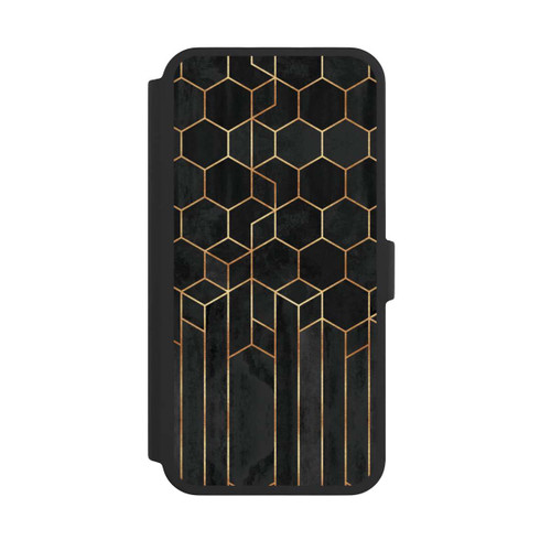 Apple iPhone 16 Pro Max NIVOflip Schwarze Sechsecke
