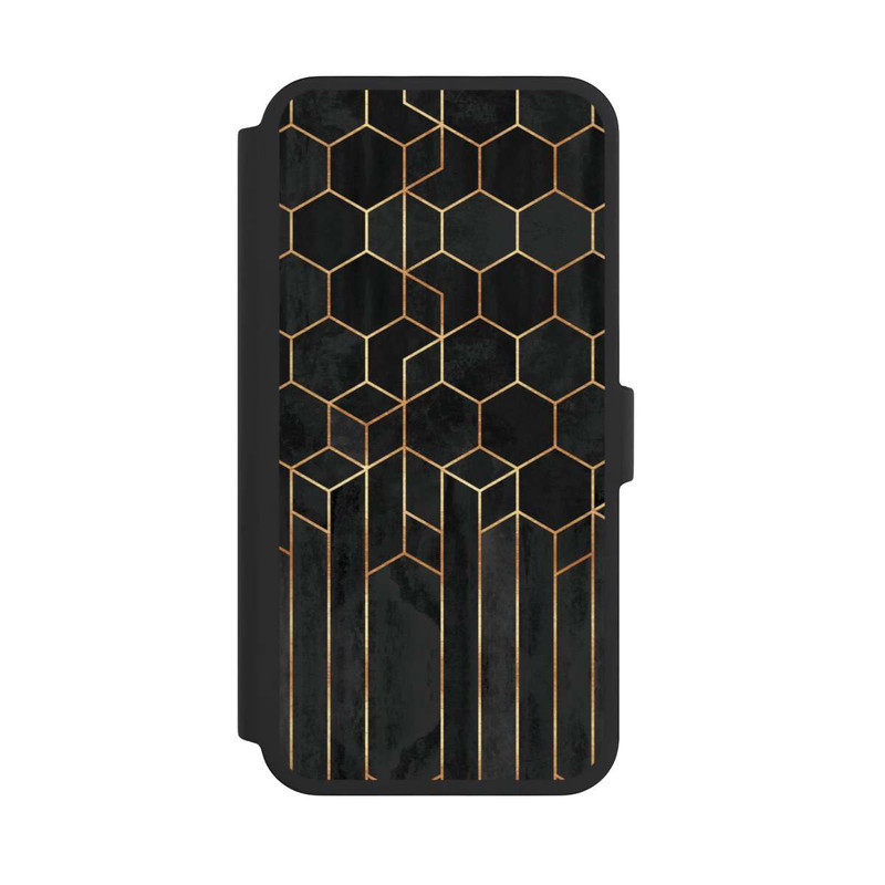 iPhone 16 Pro Max NIVOflip Hexagones noirs