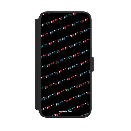 Apple iPhone 16 Pro Max NIVOflip Drei Fragezeichen Muster Schräg
