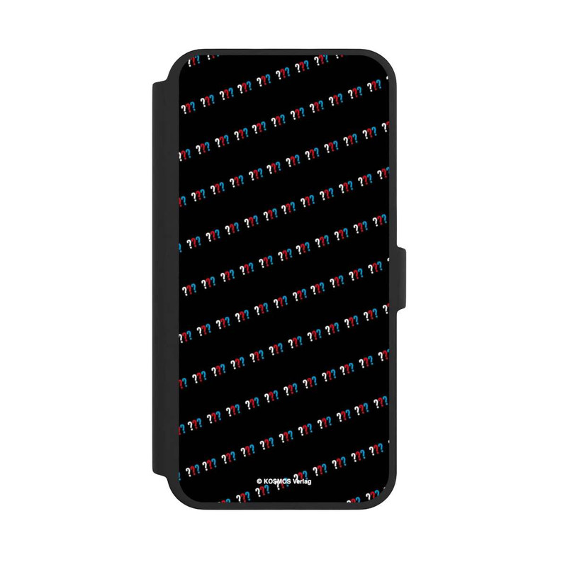 iPhone 16 Pro Max NIVOflip Drei Fragezeichen Muster Schräg