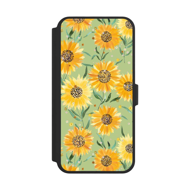 iPhone 16 Pro Max NIVOflip Sonnenblumen grün
