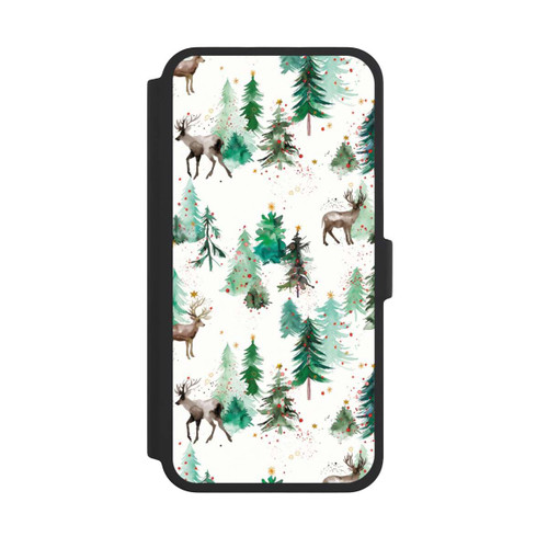 Apple iPhone 16 Pro Max NIVOflip Hirsche und Winterweihnachtsbäume