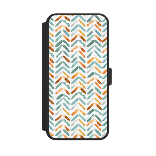 Apple iPhone 16 Pro Max NIVOflip Elegant Fall Chevron Blue Orange