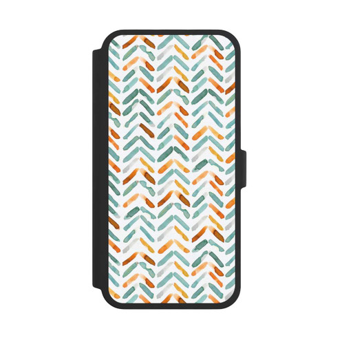 Apple iPhone 16 Pro Max NIVOflip Elegant Fall Chevron Blue Orange