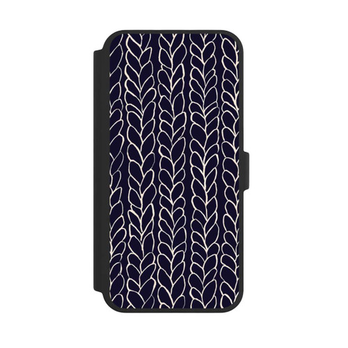 Apple iPhone 16 Pro Max NIVOflip Wool Braids Drawings Navy