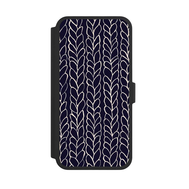 iPhone 16 Pro Max NIVOflip Wool Braids Drawings Navy