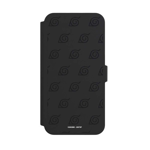 Apple iPhone 16 Pro Max NIVOflip Schwarzes Konoha-Muster Transparent