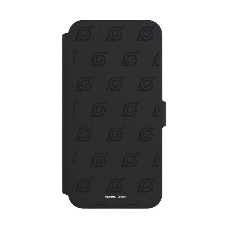 iPhone 16 Pro Max NIVOflip Schwarzes Konoha-Muster Transparent