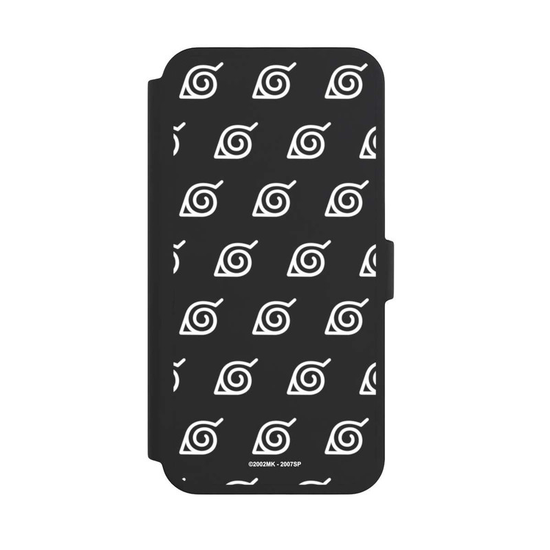 iPhone 16 Pro Max NIVOflip Konoha Pattern Blanc sur Fond Transparent