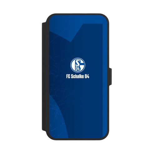 Apple iPhone 16 Pro Max NIVOflip Schalke 04 Blauer Hintergrund Mit Logo