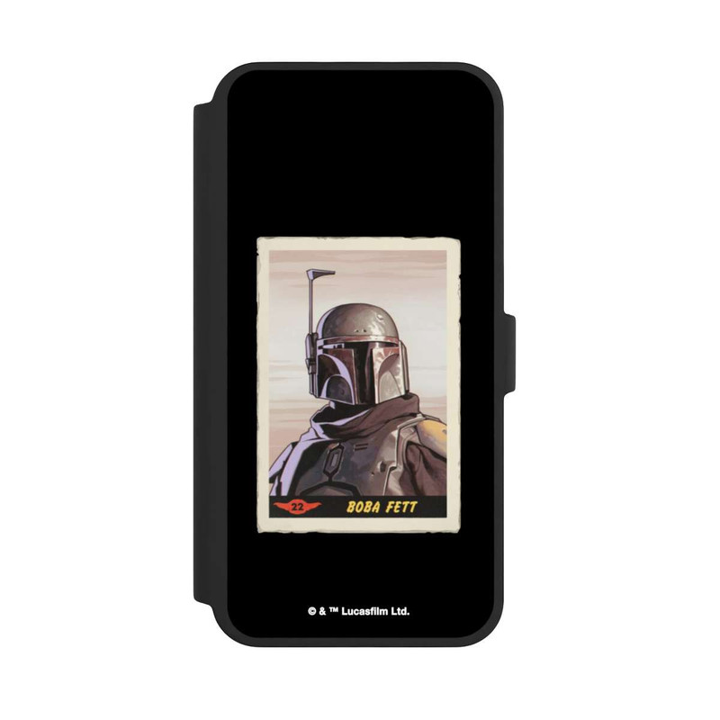 iPhone 16 Pro Max NIVOflip Boba Fett Badges Schwarzer Hintergrund
