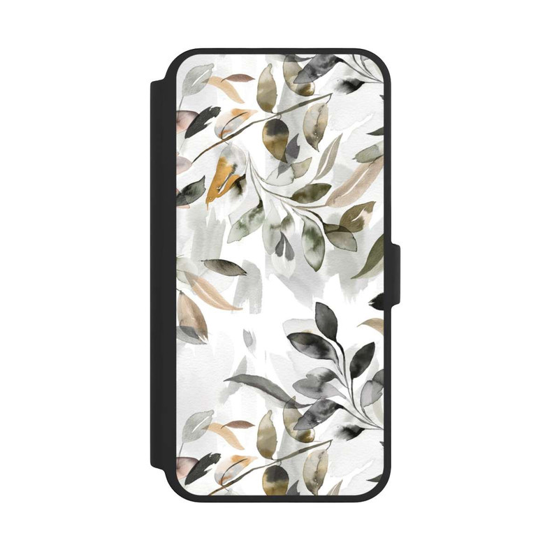 iPhone 16 Pro Max NIVOflip Aquarellblätter neutral