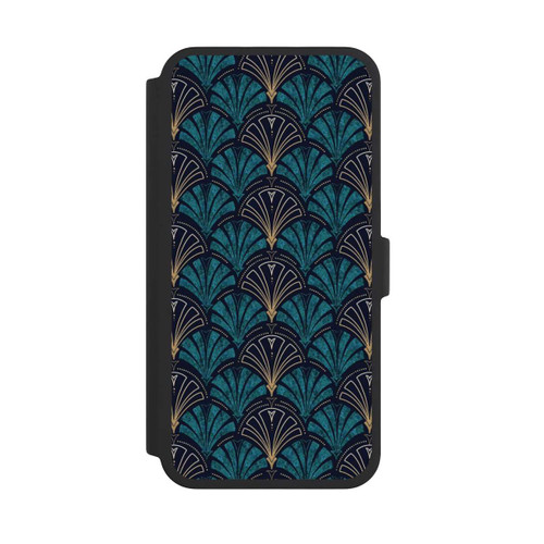 Apple iPhone 16 Pro Max NIVOflip Art Deco Teal Gold Seamless