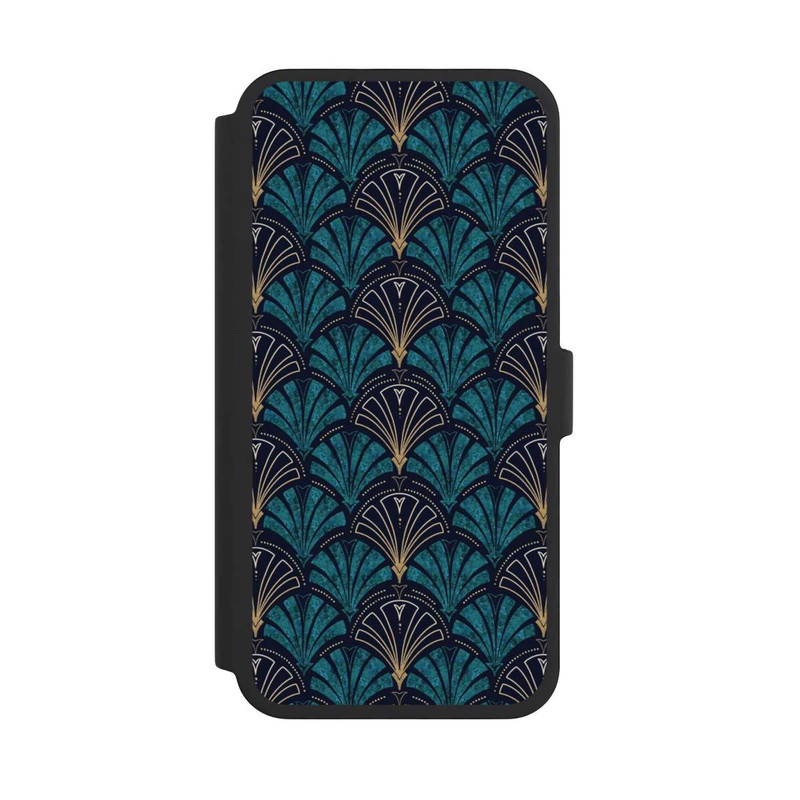 iPhone 16 Pro Max NIVOflip Art Deco Teal Gold Seamless