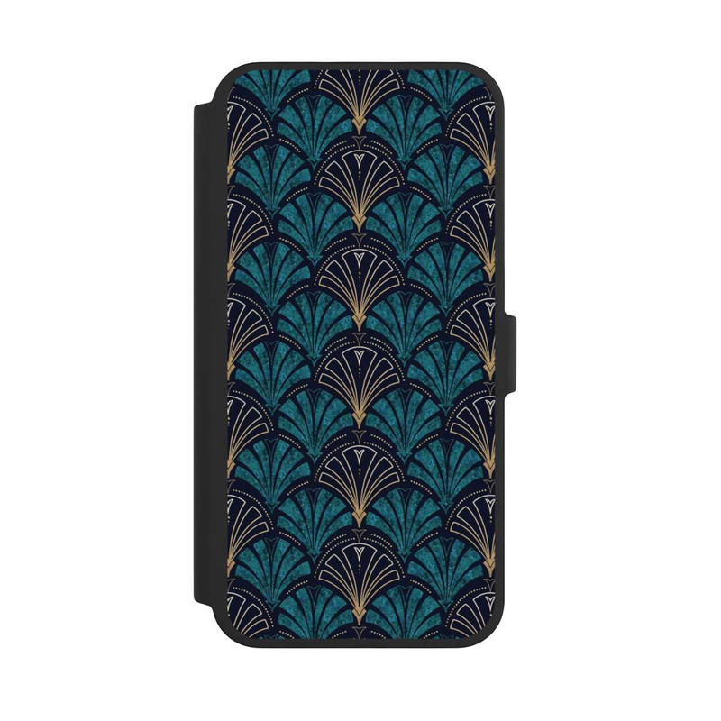 iPhone 16 Pro Max NIVOflip Art Deco Aquamarin Gold