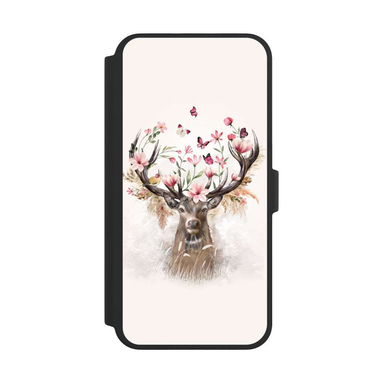 iPhone 16 Pro Max NIVOflip Hirsch Blumen Geweih