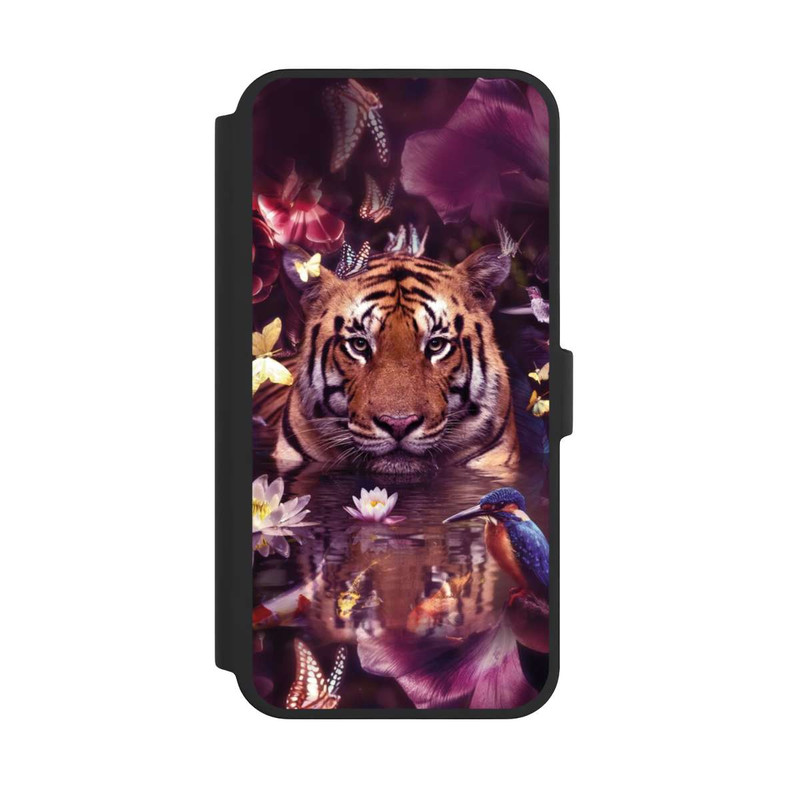 iPhone 16 Pro Max NIVOflip Tiger Blumenrahmen