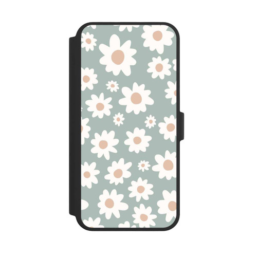 Apple iPhone 16 Pro Max NIVOflip Daisy Flower Seamless Pattern Green
