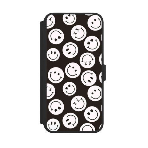 Apple iPhone 16 Pro Max NIVOflip Smiles Emotes Pattern Black And White