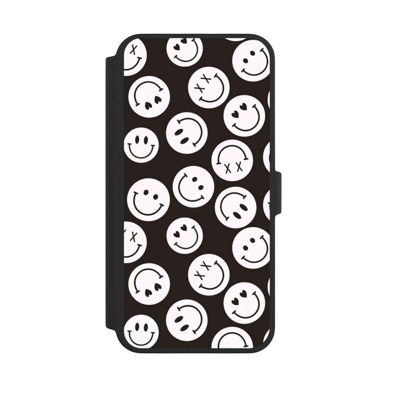 iPhone 16 Pro Max NIVOflip Smiles Emotes Pattern Black And White