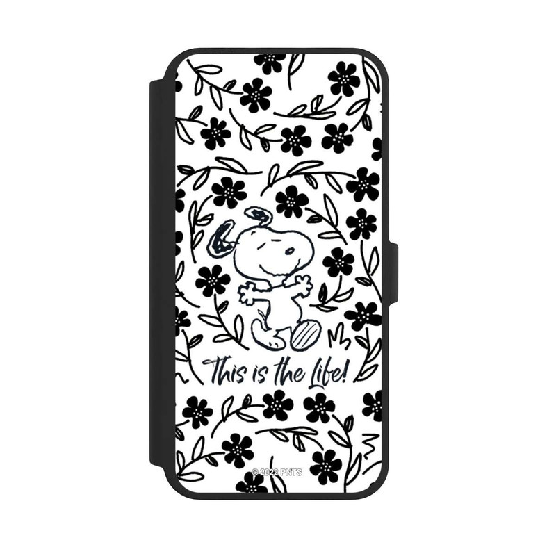 iPhone 16 Pro Max NIVOflip Snoopy schwarz und weiß This Is The Life
