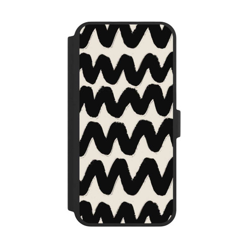 Apple iPhone 16 Pro Max NIVOflip Vagues Noires Pattern