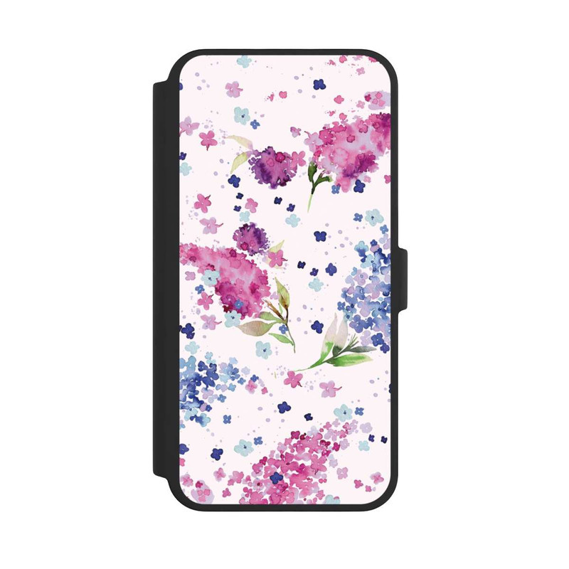 iPhone 16 Pro Max NIVOflip Hortensias Floraux Lilas Rose