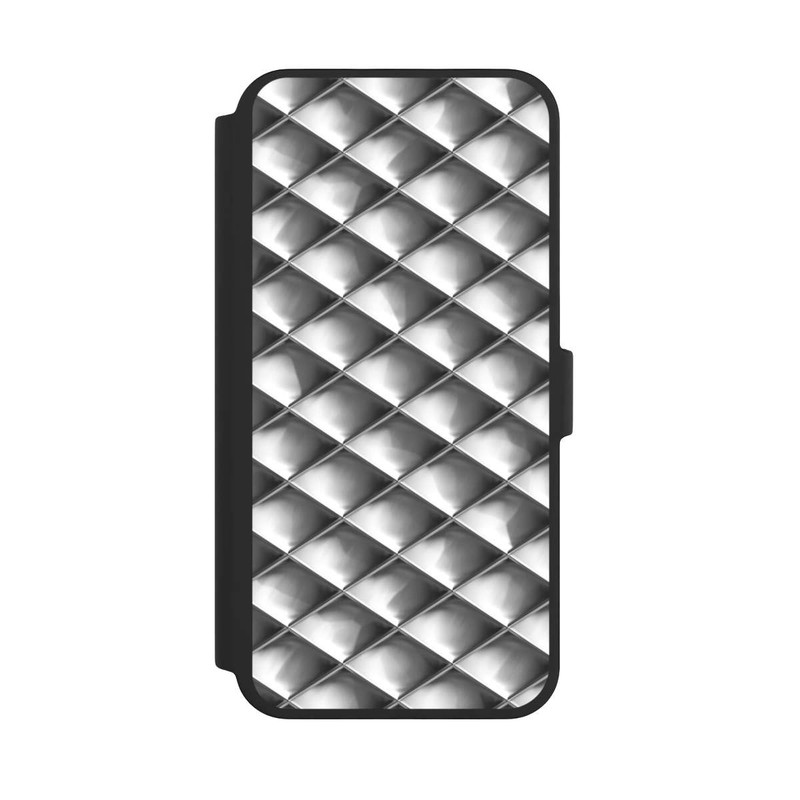 iPhone 16 Pro Max NIVOflip Glamour Silver Squares