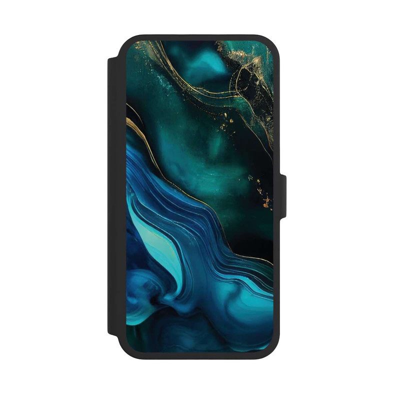 iPhone 16 Pro Max NIVOflip Encre bleue et dorée