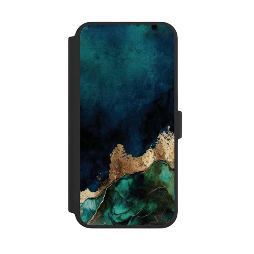 Apple iPhone 16 Pro Max NIVOflip Petrolblau mit Gold