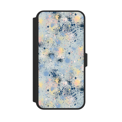 Apple iPhone 16 Pro Max NIVOflip Tintentropfen Staub Textur Blau