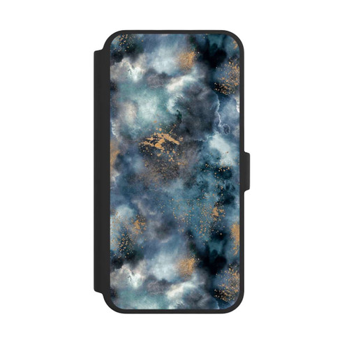 Apple iPhone 16 Pro Max NIVOflip Smoky Marble Watercolor Navy