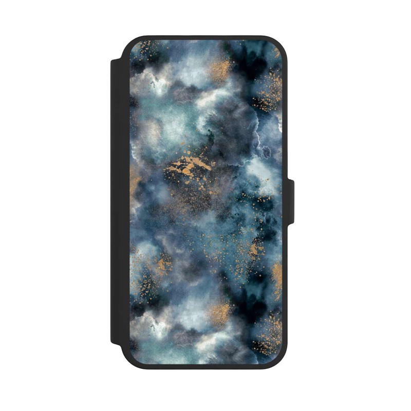 iPhone 16 Pro Max NIVOflip Smoky Marble Watercolor Navy