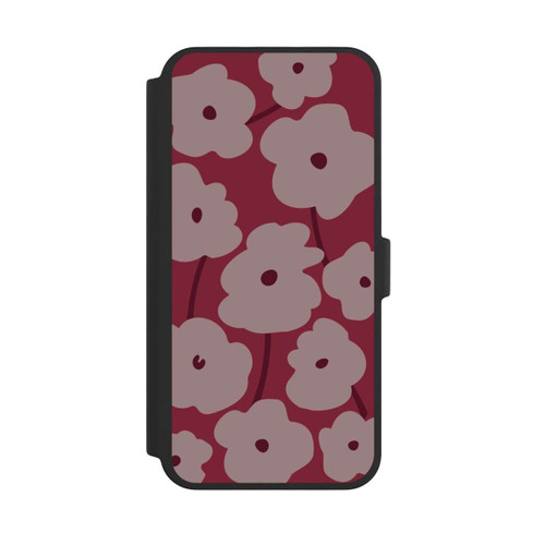 Apple iPhone 16 Pro Max NIVOflip Minimalistische Blumen Bordeaux