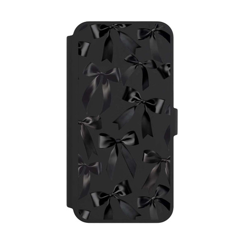 Apple iPhone 16 Pro Max NIVOflip Schwarze Satinschleifen