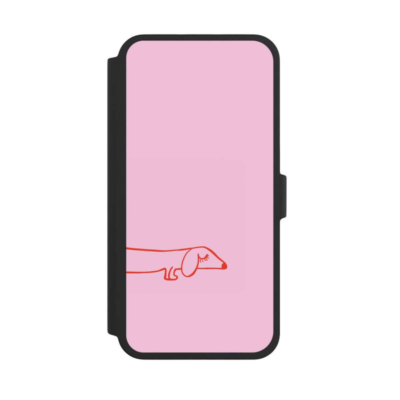 iPhone 16 Pro Max NIVOflip Dachshund Illustration Pink