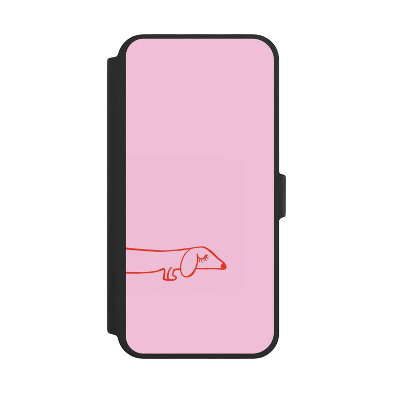 iPhone 16 Pro Max NIVOflip Dachshund Illustration Pink
