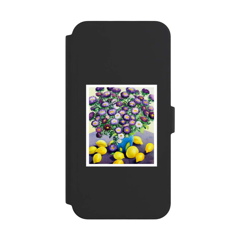 iPhone 16 Pro Max NIVOflip Purple Asters and Lemons by Christopher Ryland