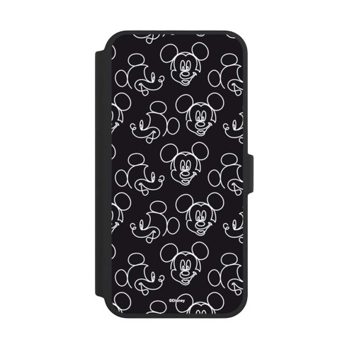 Apple iPhone 16 Pro Max NIVOflip Disney Mickey Faces Black Line Art Pattern