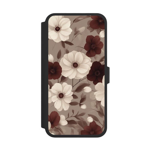 Apple iPhone 16 Pro Max NIVOflip Bordeaux Und Creme Blumen mit KI