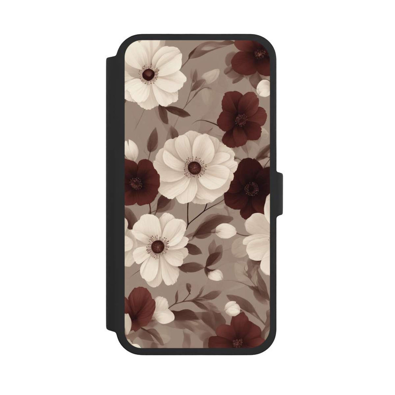 iPhone 16 Pro Max NIVOflip Negative Flower Bordeaux White with AI
