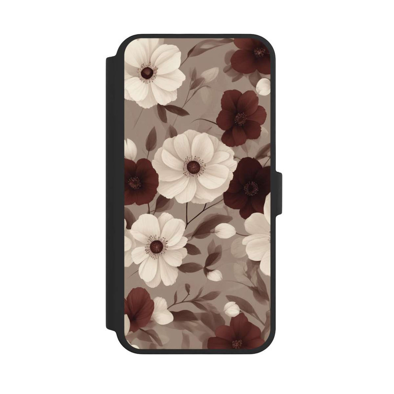 iPhone 16 Pro Max NIVOflip Bordeaux Und Creme Blumen mit KI