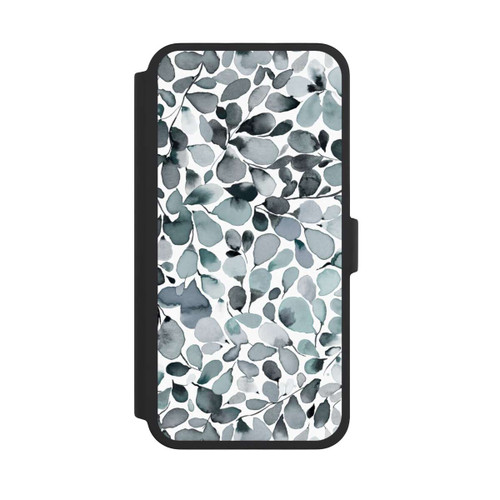 Apple iPhone 16 Pro Max NIVOflip Eucalyptus Watercolor Leaves Grey