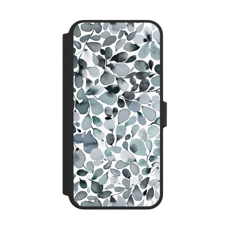 iPhone 16 Pro Max NIVOflip Eukalyptus Aquarell Blätter Grau