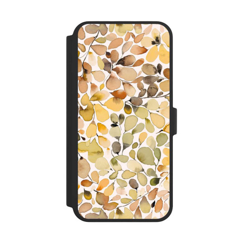 Apple iPhone 16 Pro Max NIVOflip Eukalyptus Aquarellblätter Braun Herbst