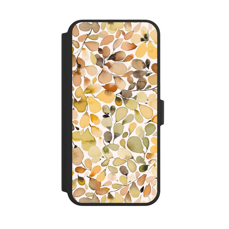 iPhone 16 Pro Max NIVOflip Eukalyptus Aquarellblätter Braun Herbst