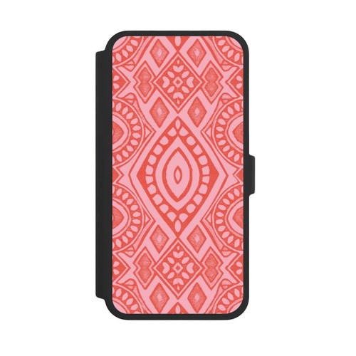 Apple iPhone 16 Pro Max NIVOflip Boho Geometric Intricate Tribal Design in Shades of Pink